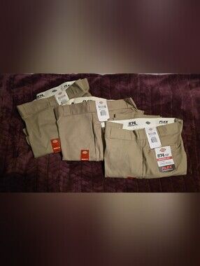 Dickies Khaki/Tan Work Pants - FLEX 874